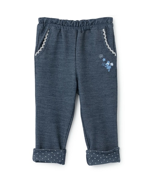 KP(ケーピー)の「デニム風ニットツイル 裾折り返しロングパンツ(その他パンツ・キッズ・ネイビー/ブルー・90cm/100cm/110cm/120cm/130cm/140cm/150cm)」の9枚目の写真