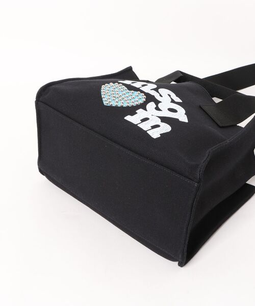 MSGM（エムエスジーエム）の「MSGM HEART LOGO 2Way キャンバスバッグ（ショルダーバッグ・レディース・ブラック・ONE SIZE）」の6枚目の写真