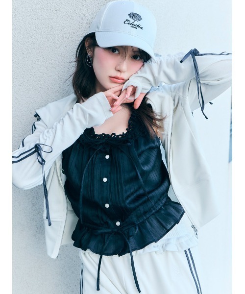 SNIDEL(スナイデル)の「クロップドフリルブラウス(シャツ/ブラウス・レディース・イエロー/ホワイト/ブラック・F)」の22枚目の写真