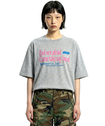 DTF 20番手 ピンクアフレイドスタンダード 半袖Tシャツ グレー