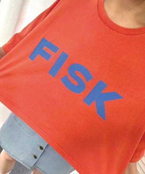 Lots of Love（ロッツオブラブ）の「ピグメントFISKクロップドTシャツ（Tシャツ/カットソー・レディース・ネイビー/ミント/ベージュ/チャコールグレー/オレンジ・FREE）」の20枚目の写真