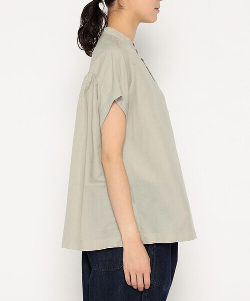 Women's Cotton Linen Slub Sleeveless Shirt（シャツ/ブラウス