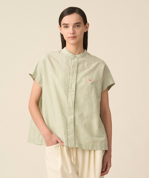 Women's Cotton Linen Slub Sleeveless Shirt（シャツ/ブラウス