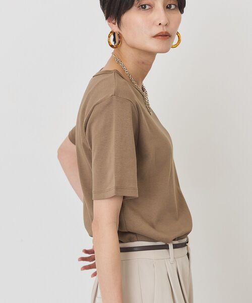 AMERICAN HOLIC(アメリカンホリック)の「【2点セット】半袖Tシャツ+チュールビスチェ(Tシャツ/カットソー・レディース・チャコールグレー/オフホワイト/モカ・L/M)」の13枚目の写真