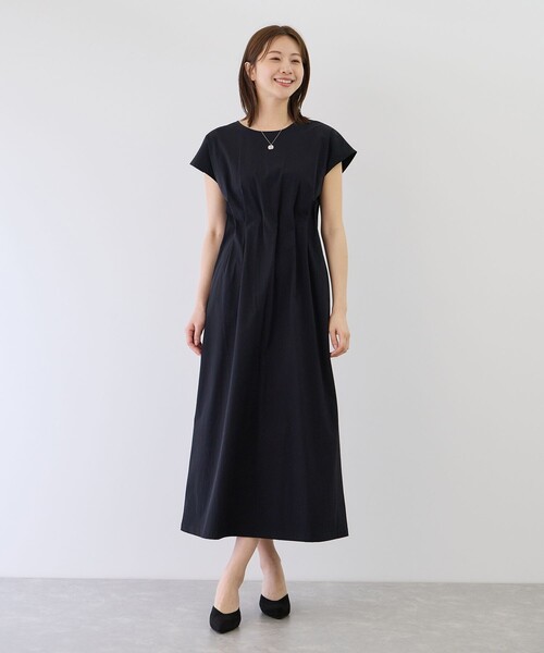 Jayro(ジャイロ)の「ラッシュガードウエストタックワンピース(ワンピース・レディース・ブラック/ベージュ/チャコールグレー・M)」の4枚目の写真