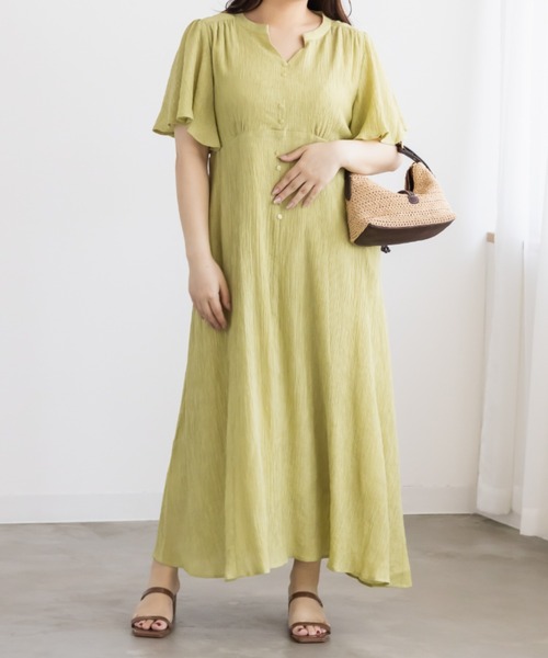 CLETTE(クレット)の「CLETTEオリジナルキーネックフレアワンピース(ワンピース・レディース・ブラック/ブルー/グリーン・4L/3L/LL)」の9枚目の写真