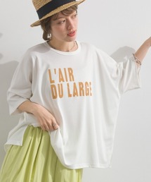 シルケット風 ロゴワイド 5分袖TEE