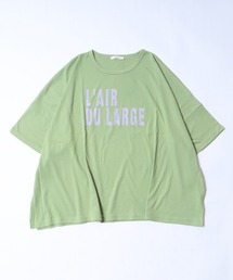 シルケット風 ロゴワイド 5分袖TEE