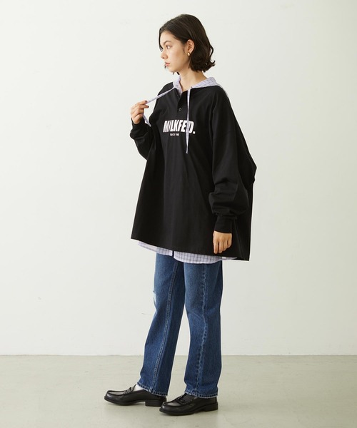 MILKFED.(ミルクフェド)の「SHEER PLAID HOODED TOP(シャツ/ブラウス・レディース・パープル/ブラック/ピンク・ONE SIZE)」の20枚目の写真