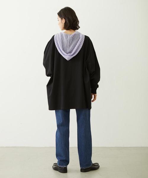 MILKFED.(ミルクフェド)の「SHEER PLAID HOODED TOP(シャツ/ブラウス・レディース・パープル/ブラック/ピンク・ONE SIZE)」の21枚目の写真