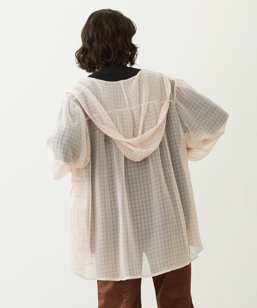 MILKFED.(ミルクフェド)の「SHEER PLAID HOODED TOP(シャツ/ブラウス・レディース・パープル/ブラック/ピンク・ONE SIZE)」の22枚目の写真