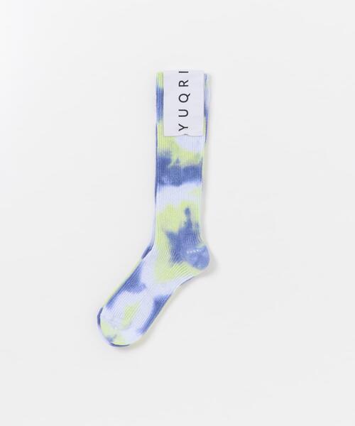 YUQRI（ユクリ）の「YUQRI　CRISPY TIE-DYE（ソックス/靴下・メンズ・ミント/ブルー系その他/ピンク系その他/ブラック系その他・FREE）」の4枚目の写真