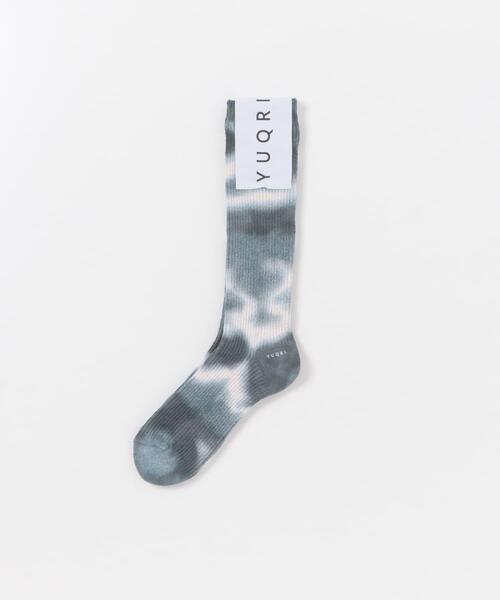 YUQRI（ユクリ）の「YUQRI　CRISPY TIE-DYE（ソックス/靴下・メンズ・ミント/ブルー系その他/ピンク系その他/ブラック系その他・FREE）」の5枚目の写真