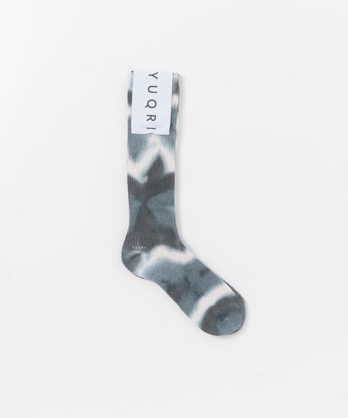 YUQRI（ユクリ）の「YUQRI　CRISPY TIE-DYE（ソックス/靴下・メンズ・ミント/ブルー系その他/ピンク系その他/ブラック系その他・FREE）」の6枚目の写真