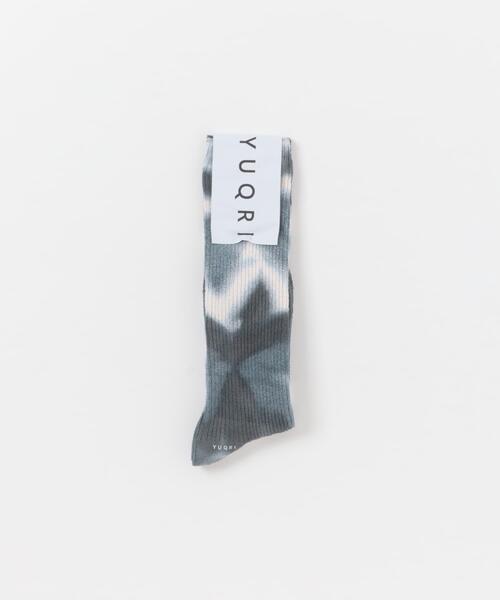 YUQRI（ユクリ）の「YUQRI　CRISPY TIE-DYE（ソックス/靴下・メンズ・ミント/ブルー系その他/ピンク系その他/ブラック系その他・FREE）」の7枚目の写真