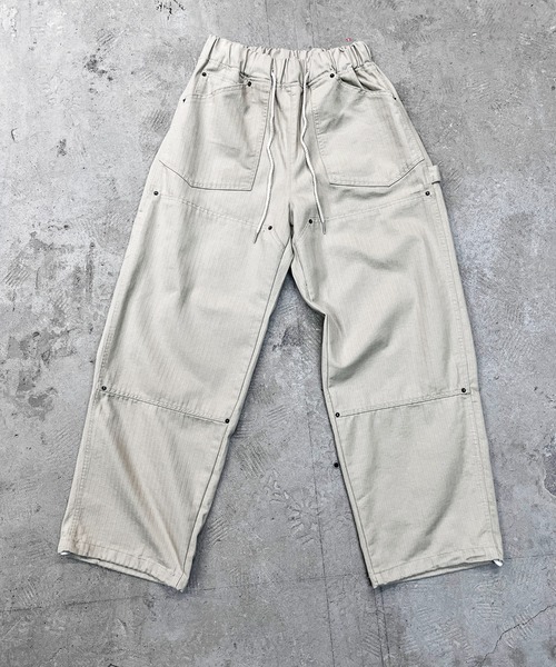 CALIFORNIA OUTFITTERS(カリフォルニア アウトフィッターズ)の「5C2 ヘリンボーンダブルニーワークパンツ(デニムパンツ・メンズ・ブラック/ベージュ・FREE)」の5枚目の写真
