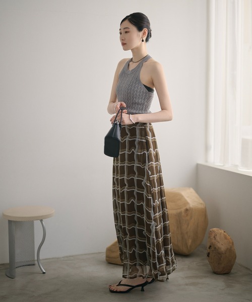 LAULEN(ローレン)の「back twist knit camisole /バックツイストニットキャミソール(キャミソール・レディース・グレー/アイボリー/ブラック・FREE)」の6枚目の写真