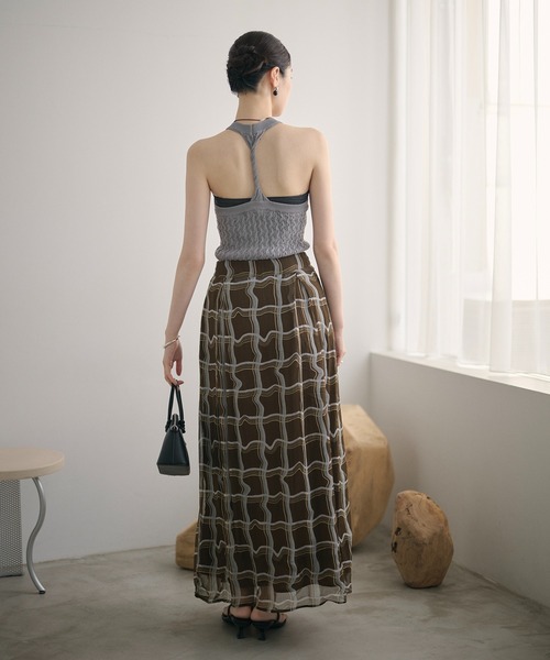 LAULEN(ローレン)の「back twist knit camisole /バックツイストニットキャミソール(キャミソール・レディース・グレー/アイボリー/ブラック・FREE)」の7枚目の写真