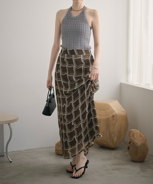 LAULEN(ローレン)の「back twist knit camisole /バックツイストニットキャミソール(キャミソール・レディース・グレー/アイボリー/ブラック・FREE)」の9枚目の写真