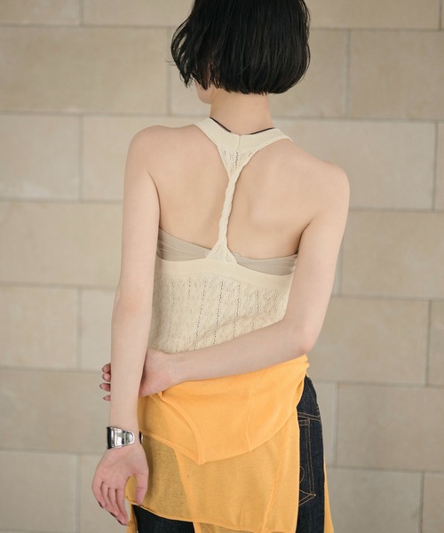 LAULEN(ローレン)の「back twist knit camisole /バックツイストニットキャミソール(キャミソール・レディース・グレー/アイボリー/ブラック・FREE)」の17枚目の写真