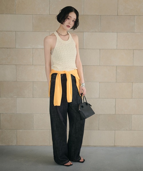 LAULEN(ローレン)の「back twist knit camisole /バックツイストニットキャミソール(キャミソール・レディース・グレー/アイボリー/ブラック・FREE)」の19枚目の写真