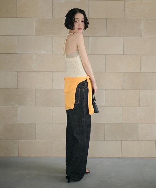 LAULEN(ローレン)の「back twist knit camisole /バックツイストニットキャミソール(キャミソール・レディース・グレー/アイボリー/ブラック・FREE)」の20枚目の写真