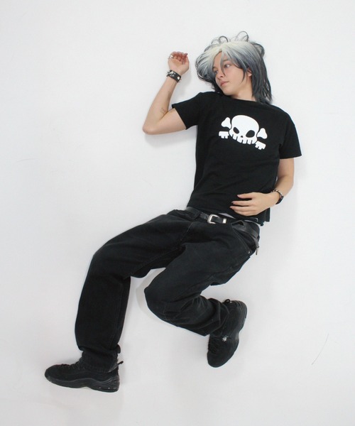 KEYMISERY(キーミザリー)の「A'GEM/9 × .kom 『KEYMISERY/キーミザリー』Skull Cross Key's Crop T-Shirt/スカルクロップTシャツ(Tシャツ/カットソー・メンズ・ホワイト/ブラック・S)」の19枚目の写真