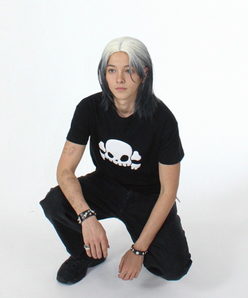 KEYMISERY(キーミザリー)の「A'GEM/9 × .kom 『KEYMISERY/キーミザリー』Skull Cross Key's Crop T-Shirt/スカルクロップTシャツ(Tシャツ/カットソー・メンズ・ホワイト/ブラック・S)」の20枚目の写真