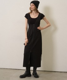 Zip Pencil Asymmetry Dress
