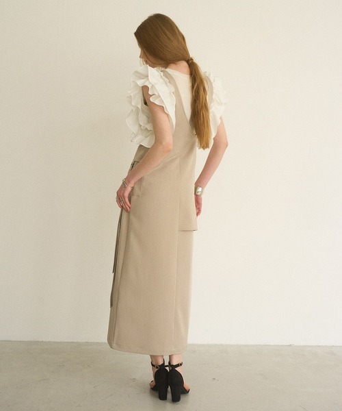 MIELI INVARIANT(ミエリインヴァリアント)の「Zip Pencil Asymmetry Dress(ワンピース・レディース・グレー系その他/ブラック・FREE)」の20枚目の写真