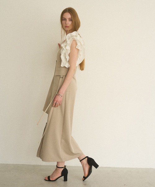 MIELI INVARIANT(ミエリインヴァリアント)の「Zip Pencil Asymmetry Dress(ワンピース・レディース・グレー系その他/ブラック・FREE)」の19枚目の写真