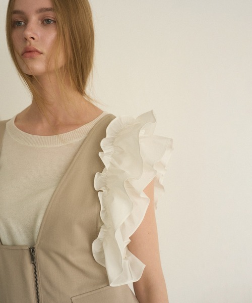MIELI INVARIANT(ミエリインヴァリアント)の「Zip Pencil Asymmetry Dress(ワンピース・レディース・グレー系その他/ブラック・FREE)」の17枚目の写真