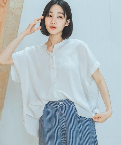 niko and...(ニコアンド)の「リヨセルリネンスキッパーブラウス(シャツ/ブラウス・レディース・ブラウン/セージグリーン/ブラック/オフホワイト・LARGE/MEDIUM)」の18枚目の写真