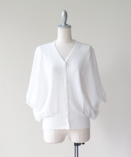 DOLLUPOOPS（ドールアップウップス）の「Sheer Dolman Sleeve Cardigan(シアードルマンカーディガン)（カーディガン/ボレロ・レディース・オフホワイト/ブラック・FREE）」の22枚目の写真