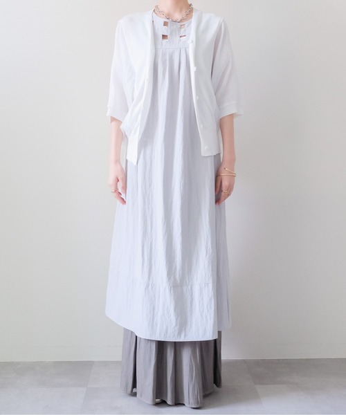 DOLLUPOOPS（ドールアップウップス）の「Sheer Dolman Sleeve Cardigan(シアードルマンカーディガン)（カーディガン/ボレロ・レディース・オフホワイト/ブラック・FREE）」の13枚目の写真