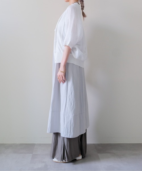 DOLLUPOOPS（ドールアップウップス）の「Sheer Dolman Sleeve Cardigan(シアードルマンカーディガン)（カーディガン/ボレロ・レディース・オフホワイト/ブラック・FREE）」の14枚目の写真