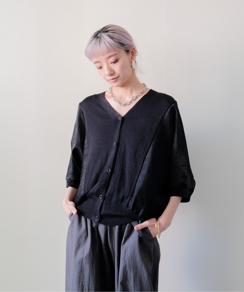 DOLLUPOOPS（ドールアップウップス）の「Sheer Dolman Sleeve Cardigan(シアードルマンカーディガン)（カーディガン/ボレロ・レディース・オフホワイト/ブラック・FREE）」の16枚目の写真