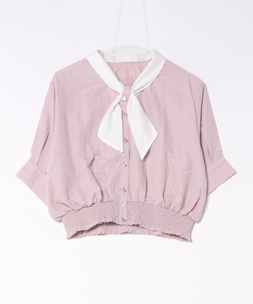 GORGE(ゴージ)の「ボウタイシャーリングブラウス(シャツ/ブラウス・レディース・オフホワイト/ブルー/ピンク・F)」の18枚目の写真