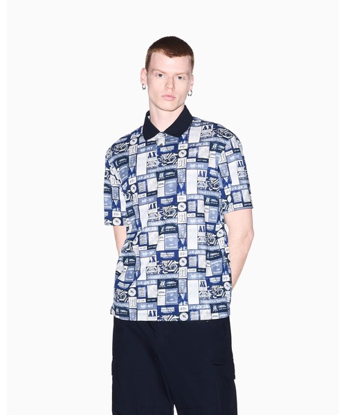 ARMANI EXCHANGE(アルマーニエクスチェンジ)の「【A|X アルマーニ エクスチェンジ】グラフィックロゴ レギュラーフィット 半袖ポロシャツ/REGULAR(ポロシャツ・メンズ・その他・XX-LARGE/X-SMALL/X-LARGE/SMALL/MEDIUM/LARGE)」の1枚目の写真