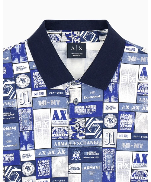ARMANI EXCHANGE(アルマーニエクスチェンジ)の「【A|X アルマーニ エクスチェンジ】グラフィックロゴ レギュラーフィット 半袖ポロシャツ/REGULAR(ポロシャツ・メンズ・その他・XX-LARGE/X-SMALL/X-LARGE/SMALL/MEDIUM/LARGE)」の2枚目の写真