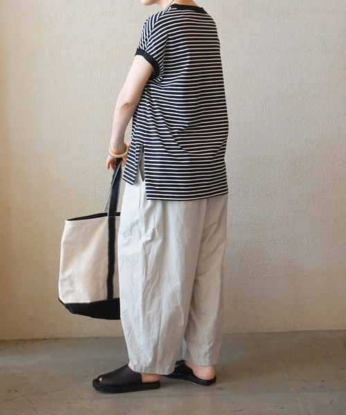 JOURNAL STANDARD LUXE(ジャーナルスタンダード ラックス)の「ダウンプルーフ タックカーブパンツ(その他パンツ・レディース・ラベンダー/ピンク/ライトグレー・FREE)」の5枚目の写真