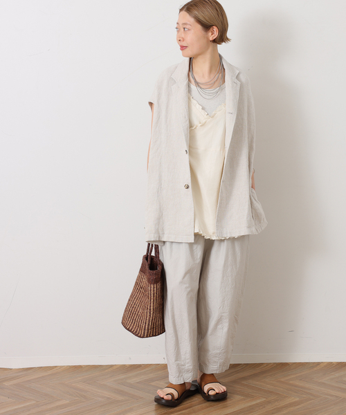 JOURNAL STANDARD LUXE(ジャーナルスタンダード ラックス)の「ダウンプルーフ タックカーブパンツ(その他パンツ・レディース・ラベンダー/ピンク/ライトグレー・FREE)」の11枚目の写真