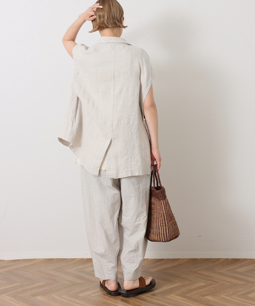 JOURNAL STANDARD LUXE(ジャーナルスタンダード ラックス)の「ダウンプルーフ タックカーブパンツ(その他パンツ・レディース・ラベンダー/ピンク/ライトグレー・FREE)」の12枚目の写真