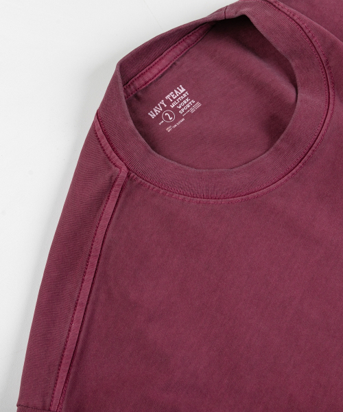 NAVYTEAM(ネイビーチーム)の「PACE ピグメント半袖Tシャツ(4色)(Tシャツ/カットソー・レディース・バーガンディー/ブラウン/ブルー/チャコール・SMALL/X-LARGE/LARGE/MEDIUM)」の5枚目の写真