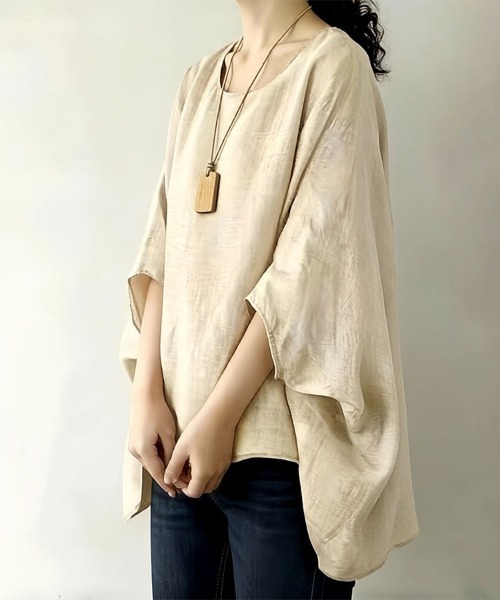 Flugge(フラッジー)の「ドルマンスリーブトップス(その他トップス・レディース・ホワイト/ベージュ・LARGE/MEDIUM)」の3枚目の写真
