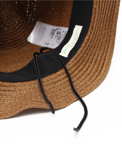earth music&ecology（アースミュージックアンドエコロジー）の「【2016Summer】ペーパーブレード中折れハット（ハット・レディース・ベージュ/キャメル・FREE）」の7枚目の写真