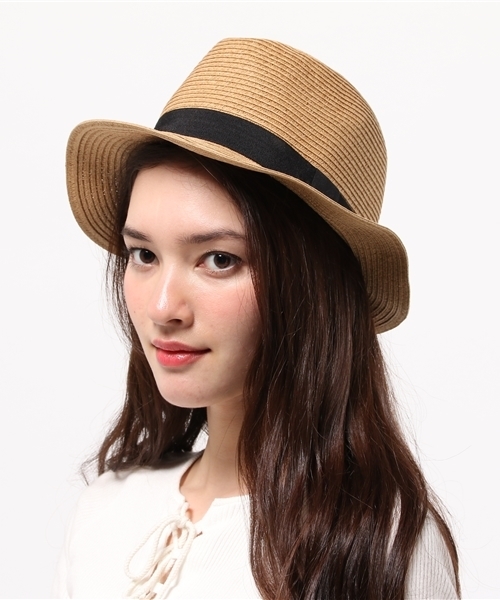 earth music&ecology（アースミュージックアンドエコロジー）の「【2016Summer】ペーパーブレード中折れハット（ハット・レディース・ベージュ/キャメル・FREE）」の8枚目の写真