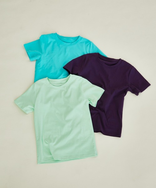 Rohwel(ローウェル)の「Compact Stretch T-Shirt / コンパクトストレッチTシャツ(Tシャツ/カットソー・レディース・ミント/パープル/ターコイズブルー・FREE)」の11枚目の写真