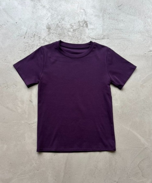 Rohwel(ローウェル)の「Compact Stretch T-Shirt / コンパクトストレッチTシャツ(Tシャツ/カットソー・レディース・ミント/パープル/ターコイズブルー・FREE)」の14枚目の写真
