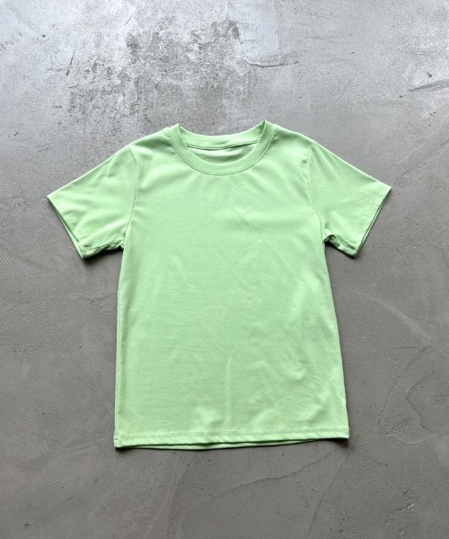 Rohwel(ローウェル)の「Compact Stretch T-Shirt / コンパクトストレッチTシャツ(Tシャツ/カットソー・レディース・ミント/パープル/ターコイズブルー・FREE)」の15枚目の写真